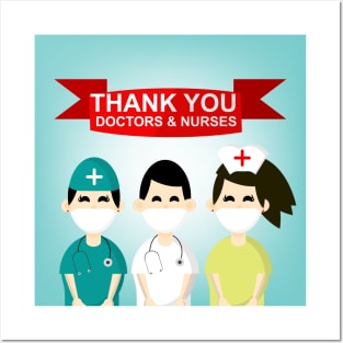 THANK YOU DOCTORS & NURSES Posters and Art